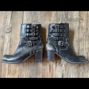 Frye Black Leather Booties